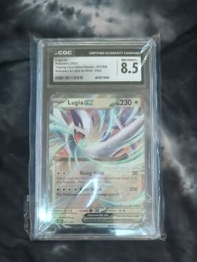 Pokemon Lugia ex Holo Trading Card - White, Blue, Purple, Pink